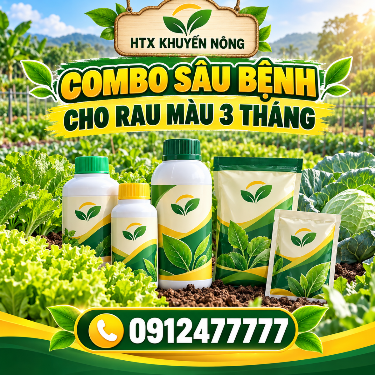 Combo sâu bệnh rau màu 3 tháng