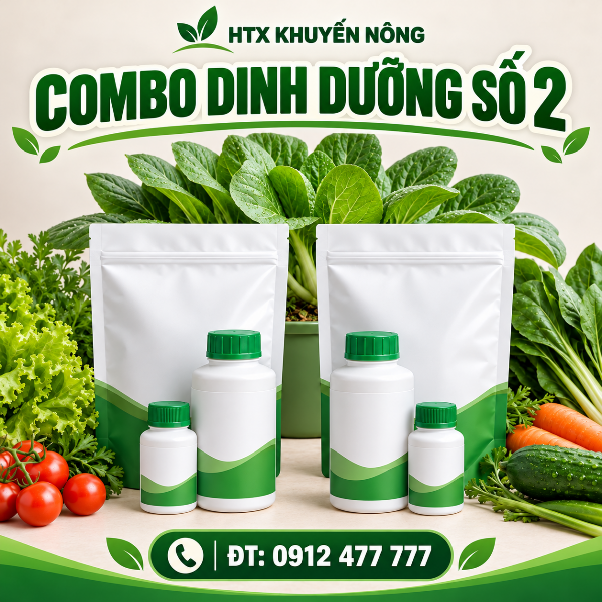 Combo dinh dưỡng cho cây rau màu trong 2 tháng