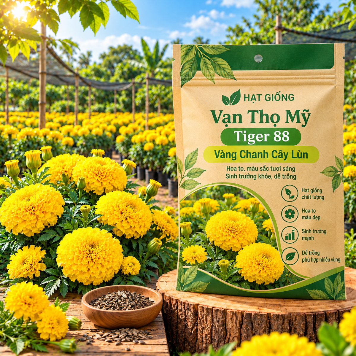 Vạn Thọ Mỹ Tiger 88 Vàng Chanh