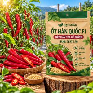 Hạt Giống Ớt Hàn Quốc F1 Nảy Mầm Tốt, Dễ Trồng, Năng Suất Cao